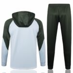 F496 23/24 Barcelona half  zipper light grey with deep green cap kit S-XXL - Imagem 2