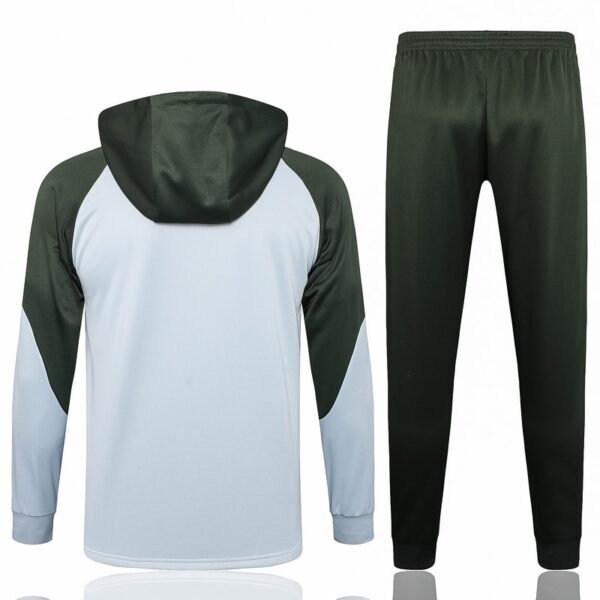 F496 23/24 Barcelona half  zipper light grey with deep green cap kit S-XXL - Image 2