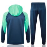 F515 23/24 Barcelona half zipper deep blue with green cap  kit S-XXL - Imagem 2