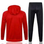 F526 23/24 AC milan half zipper red with cap beige kit S-XXL - Imagem 2
