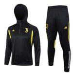 F497 23/24 Juventus half zipper black with cap  kit S-XXL