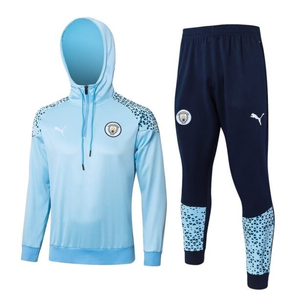 F499 23/24 Manchester city half zipper light green with cap  kit S-XXL