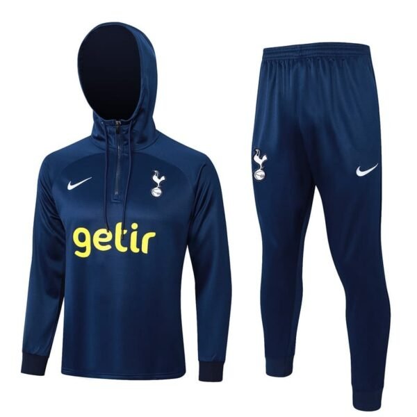 F500 23/24 Tottenham Hotspur half zipper deep blue with cap kit S-XXL