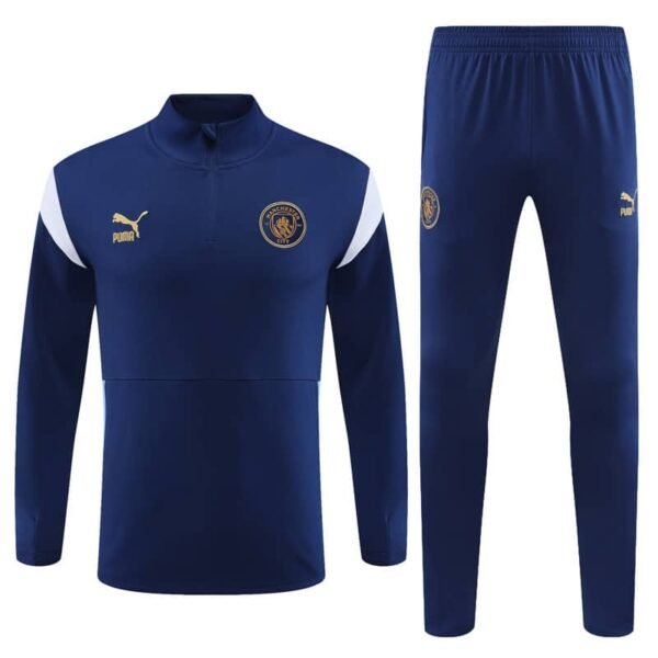 23/24 Machester city short zipper deep blue with white kit S-XXL