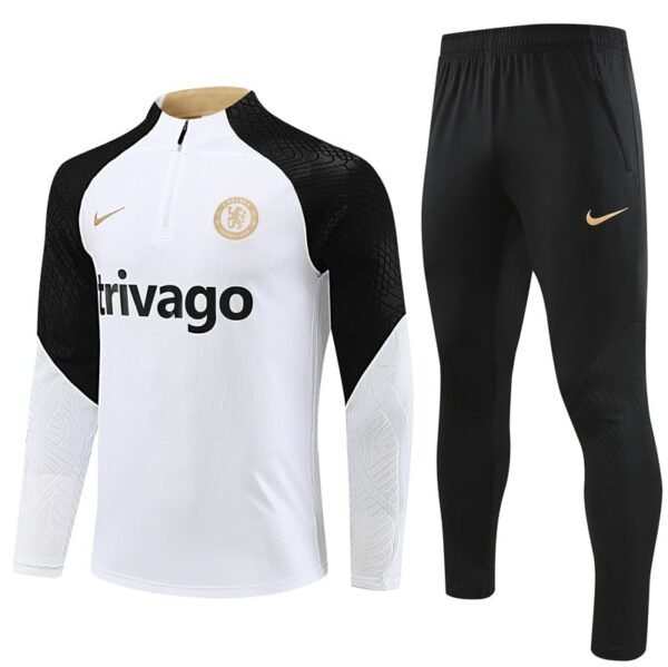 23/24 half zipper Chelsea player version black and white  kit S-XXL