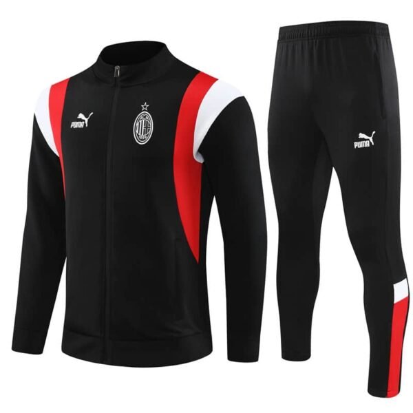 23/24 long zipper AC milan  black with red and white  kit S-XXL