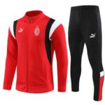 23/24 long zipper AC milan red  kit S-XXL