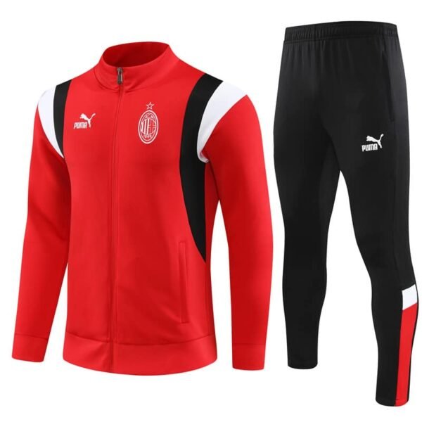 23/24 long zipper AC milan red  kit S-XXL