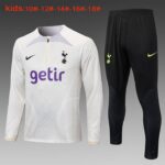 E760 23/24 Tottenham Hotspur  short zipper beige kids kits  10-18
