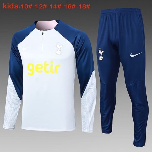 E755 23/24 Tottenham Hotspur short zipper mixed color kids kit 10-18