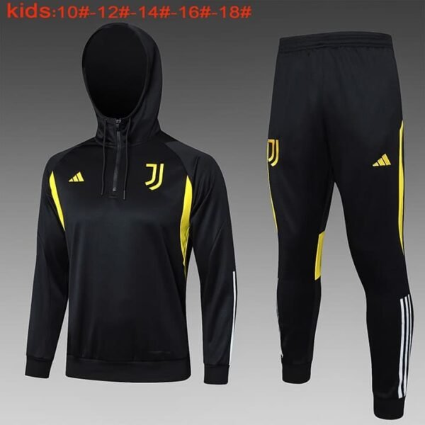 E753 23/24 Juventus short zipper black with cap kit 10-18