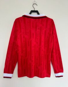 Retro 92-94 M-U home Long Sleeve Size S-XXL - Imagem 2