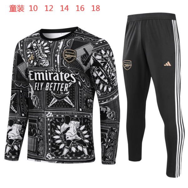 23/24 half zipper Arsenal black special kids kit 10-18