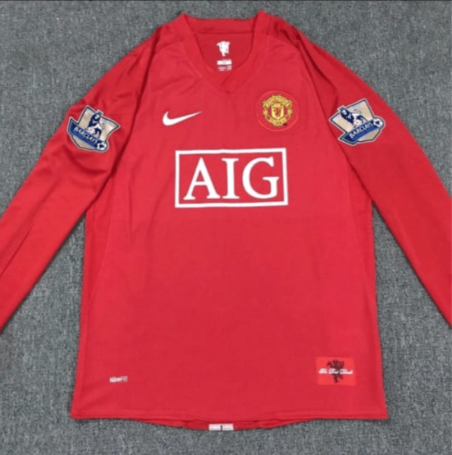 20240723084847-669f6e6fa7525.png Retro 2008/09 Manchester united long sleeve away S-2XL - Imagem 1