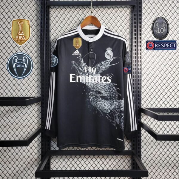 Retro Real Madrid 14∕15 third away long sleeve with 3 patches  S-XXL