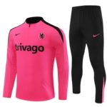 24/25 Chelsea short zipper half zipper player pink kit S-XXL