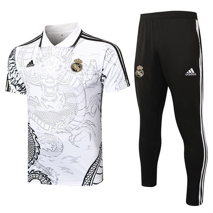 20240724000010-66a0440a89b8e.jpg C1101 24/25 Real Madrid white dragon POLO S-2XL - Imagem 1