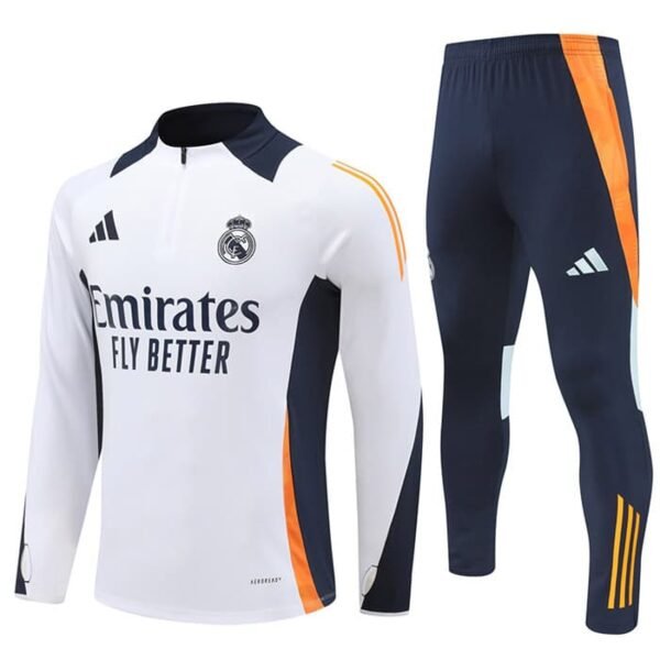 24/25 Real Madrid half zipper white  kit S-2XL