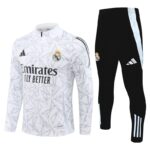 24/25 Real Madrid half zipper white grey  kit S-2XL