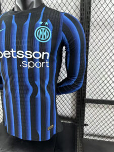 Inter Milan 2025/26 Home Jersey Player Long Sleeves S-2XL - Imagem 8