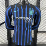 Inter Milan 2025/26 Home Jersey Player Long Sleeves S-2XL