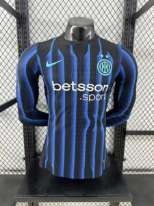 Inter Milan 2025/26 Home Jersey Player Long Sleeves S-2XL