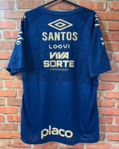 2526  Santos  Blue training suit   All   sponsor S-2XL - Imagem 2