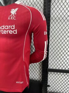 2526 Liverpool home player Long Sleeves S-XXL - Imagem 4