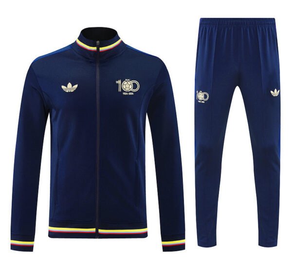 2526 Colombia  long zipper 100 anniversary deep blue kit S-XXL - Image 3