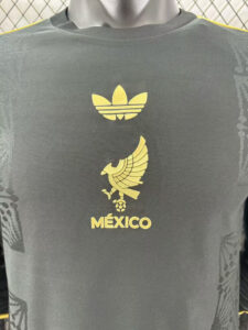 2526 Mexico Gold Black Special Long Sleeves 125th S-2XL - Imagem 3