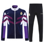 2526 Real madrid long zipper purple blue kit S-XXL - Imagem 4
