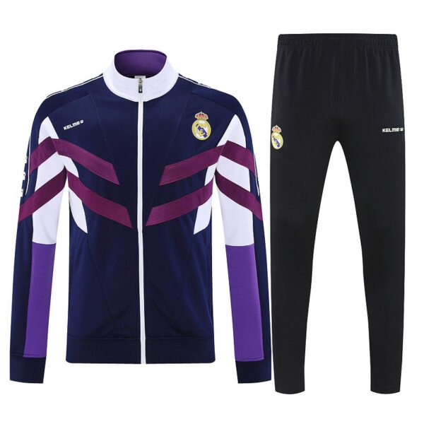 2526 Real madrid long zipper purple blue kit S-XXL - Image 4