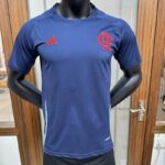 2526 Flamengo training suit blue round neck S-4XL
