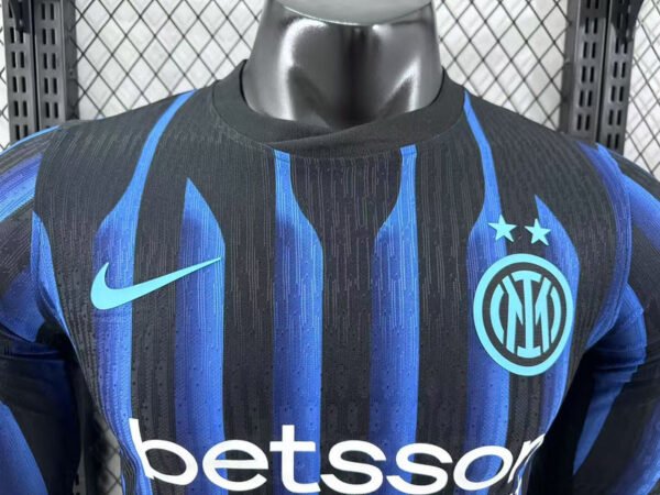 Inter Milan 2025/26 Home Jersey Player Long Sleeves S-2XL - Image 5