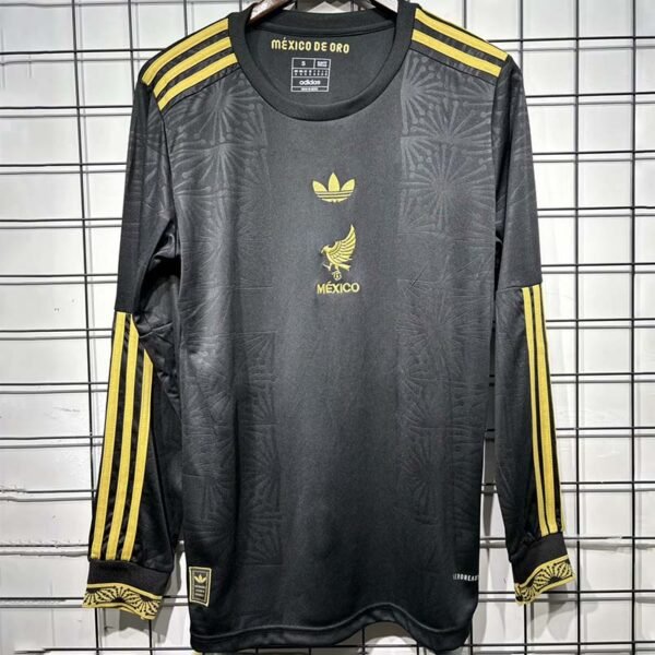2526 Mexico Gold Black Special Long sleeves S-4XL