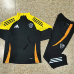 2526 Atletico Mineiro half zipper  black and yellow S-XXL