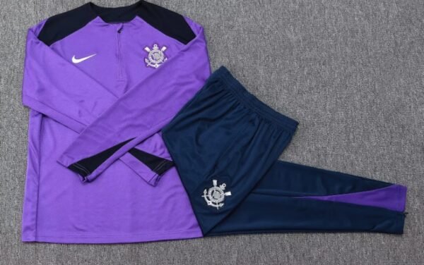 2425 Corinthians purple training suit half zipper kit Size S-XXL - Image 4