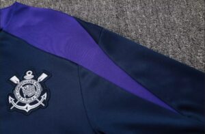 2425 Corinthians half zipper black kit S-XXL - Imagem 4